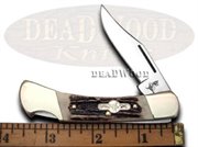 GB110DS LOCKBACK STAG: German Bull Brand Lockback - Genuine Deer Stag Handles Knife Knives