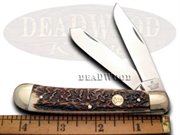 KC191 STAG TRAPPER: German KISSING CRANE Trapper - Genuine Deer Stag Handles Pocket Knife Knives