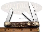 KC30 STOCKMAN: German KISSING CRANE Stockman - Genuine Deer Stag Handles Pocket Knife Knives