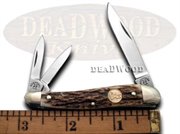 KC3613S STAG WHITTLER 2 7/8: German KISSING CRANE 3 Blade Whittler-Genuine Deer Stag Handles Pocket Knife Knives