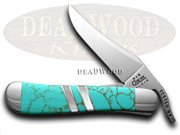 CA1287 RUSSLOCK TURQUOSE: CASE XX Turquoise Stone and Mother of Pearl Russlock 1/250 Pocket Knife Knives