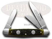 BO7474-140JGB STOCKMAN JIGGED G: BOKER TREE BRAND 140th Anniversary Green Stockman 1/300 Double Shields Pocket Knife Knives