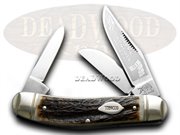 BD1540-NC/III-GS SOWBELLY: German BULLDOG 1984 Vintage Sowbelly NC Tobacco King Genuine Deer Stag