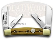 BC664BW/BH BOBCAT CONGRESS BUFF: BUCK CREEK Barbed Wire Buffalo Horn Bobcat Congress Pocket Knife Knives