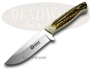 BO2BA519HH FIXED BLADE STAG: BOKER Arbolito Genine Deer Stag Full Tine Fixed Blade Pocket Knife Knives