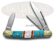 SW SHS112TUR STOCKMAN TURQ MOP: SILVERHORSE STONEWORKS Blue Turquoise Mother of Pearl Stockman Premier Pocket Knife Knives
