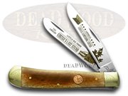 SW CC-108CLS TRAPPER CHEROKEE L: CHEROKEE CUTLERY Mud Bottom Bone Custer's Last Stand Trapper Pocket Knife Knives