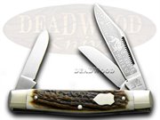 BD11661 STAG 25TH ANV  STOCKMAN: BULLDOG 25th Anv Stockman Stag 2004 Pocket Knife Knives