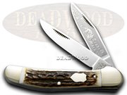 BD11657 STAG 25TH COPPERHEAD: BULLDOG 25th Anv 2004 Copperhead Stag Pocket Knife Knives