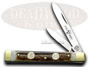 BUF875DS 2-BLD DOCTOR: BUFFALO CREEK Deer Stag Two Blade Doctor Pocket Knife Knives GERMAN