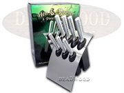 HRI012 7PC KIT SET W/SS BLOCK: HEN & ROOSTER AND 7-Piece Kitchen Cutlery Set Knife Knives