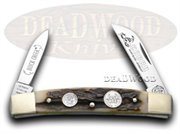 BUF6642DS 2B COBRA CONGRESS: German BUFFALO CREEK Cobra Congress- Genuine Deer Stag Pocket Knife Knives