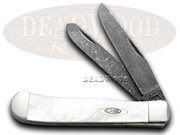 CA DYH WHITE PEARL TRAPPER: CASE XX Yellowhorse Native Steel White Pearl Trapper Pocket Knife Knives