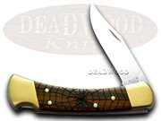 BK110SW WOOD BLACK WIDOW: BUCK 110 Black Widow Wooden Folding Hunter 1/400 Pocket Knife Knives