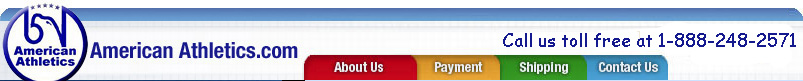 American Athletics.com. Call toll free 1-888-248-2571