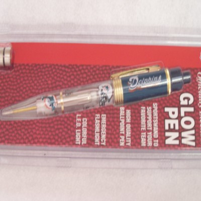 OFFICIALLY LICENSED GLOW PEN FLASHLIGHT MIAMI DOLPHINS