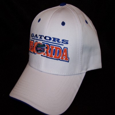 FLORIDA GATORS AUTHENTIC 2008 ADJUSTABLE HAT WHITE