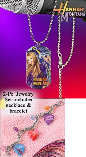 HANNAH MONTANA 2 PIECE JEWELRY SET NECKLACE BRACELET