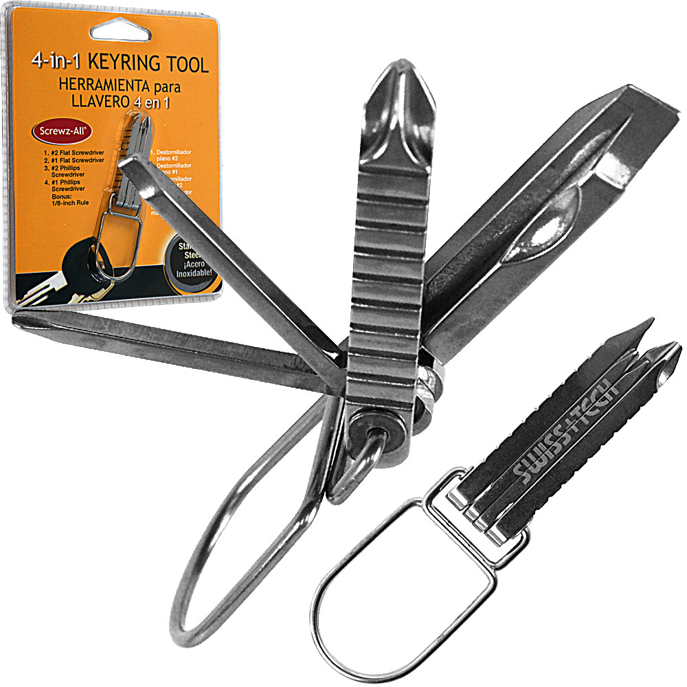 Swiss Tech Keychain 4in1 Screwdriver KeyRing Tool eBay