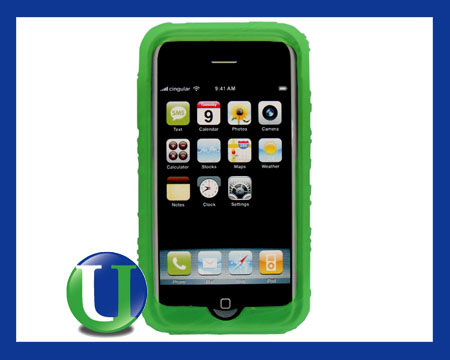 Green Silicone Skin Case Cover for Apple iPhone 3G iPod