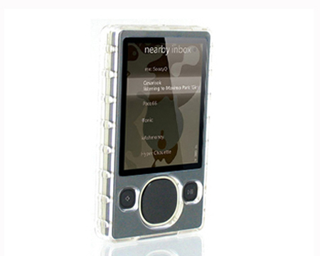 CLEAR CRYSTAL CASE COVER FOR MICROSOFT ZUNE 80GB 2 NEW