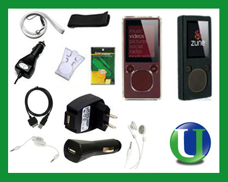 ITEM BUNDLE CASE FM CHARGER FOR MICROSOFT ZUNE 4GB 8GB