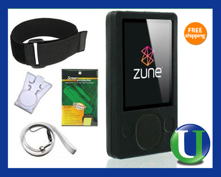 BLACK SILICONE SKIN CASE FOR NEW MICROSOFT ZUNE 80GB