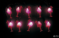 10 PINK FLAMINGO In/Outdoor Party STRING LIGHT SET/LUAU