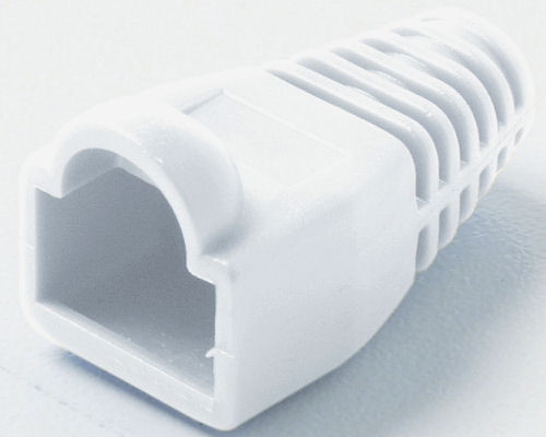 (25) New White RJ45 Snagless Boots