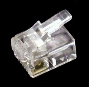 (25) New 6C 6x6 RJ12 Round or Solid Phone Plugs