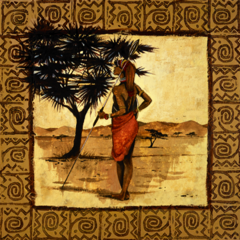 ^ 2 Large Fine Art Prints Black African Decor Pictures