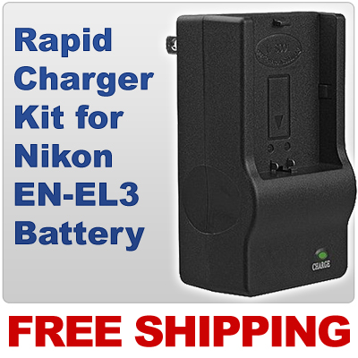 Rapid External Ac/dc Charger For Nikon D90 Slr Camera