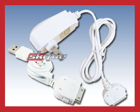 Wall Charger USB Cable for ALL NANO 1G 2G 3G Apple iPod