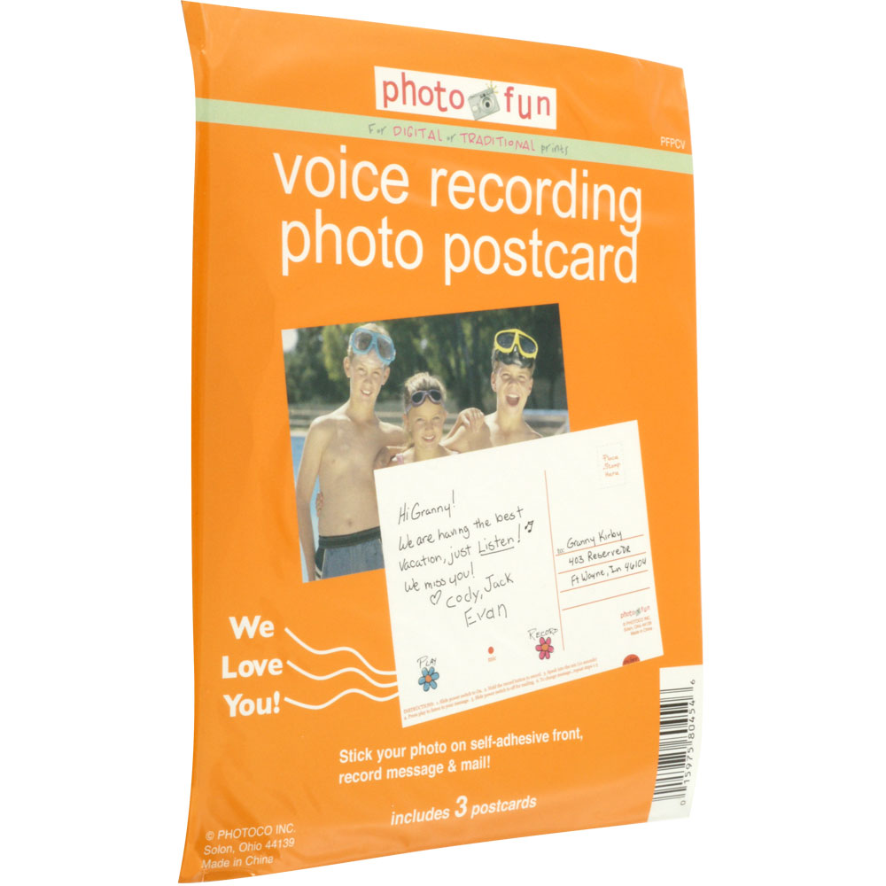3 Voice Recording Photo Postcards