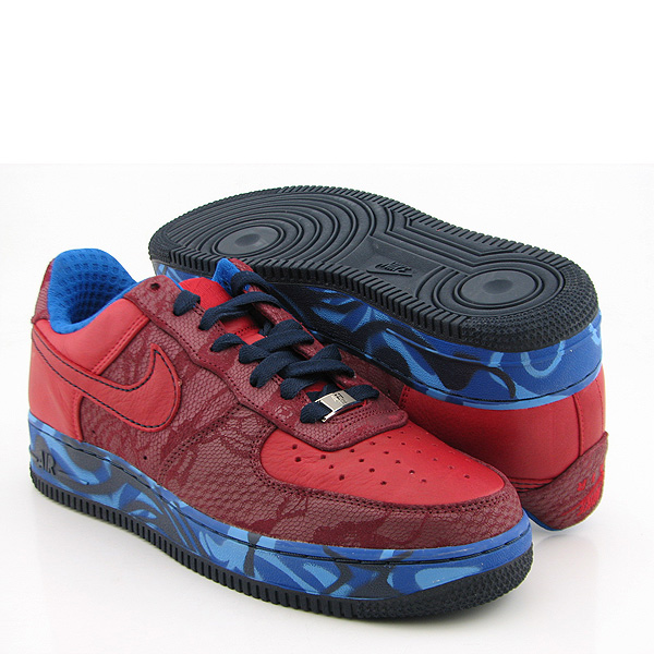 NIKE Air Force 1 Low Premium New Lace-Ups Blue Red Mens