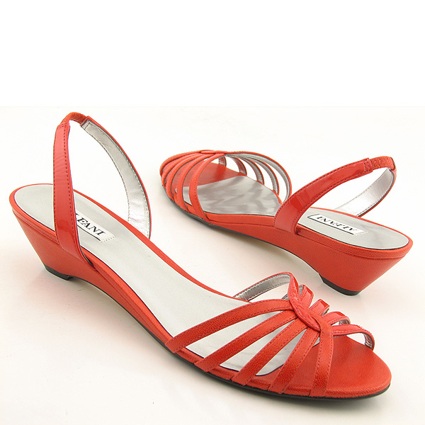 ALFANI Tangled Wedge Sandals Shoes Orange Womens