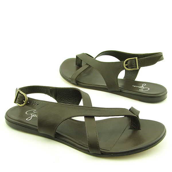 AQUA Zeus Sandals Thongs Brown Womens