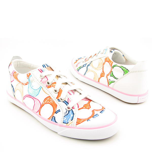 COACH Barrett White Lace-Up Shoes Womens Size 7.5