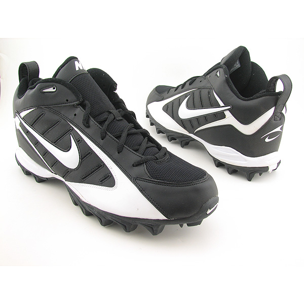 NIKE Land Shark Mid New Football Cleats Shoes Black Mens