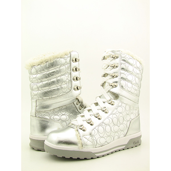 Post image for COACH Tallula Boots Shoes Silver Womens