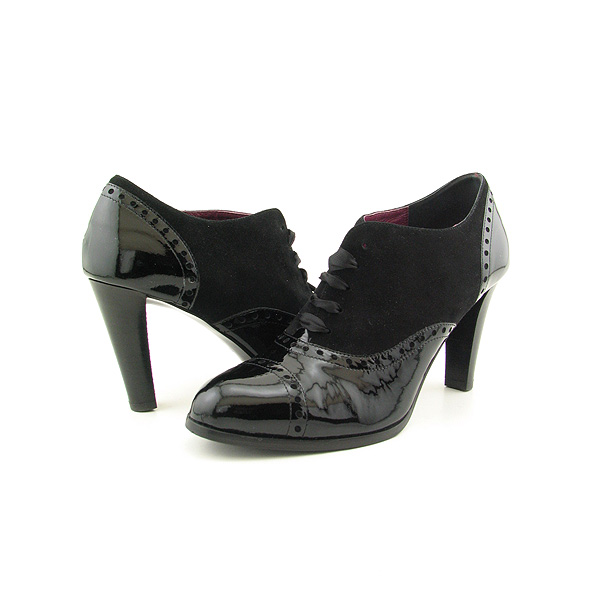 COACH Linden Boots Ankle Heels Shoes Black Womens