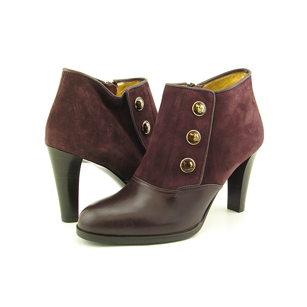 COACH Elly Boots Ankle Shoes Burgundy Womens