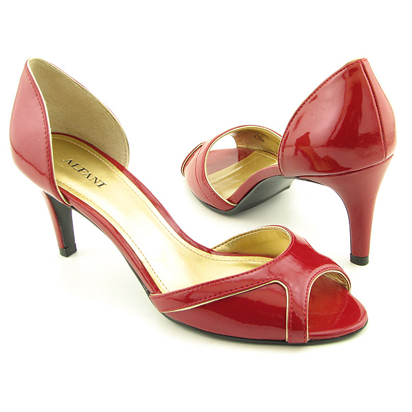 ALFANI Allen Heels Slides Shoes Red Womens