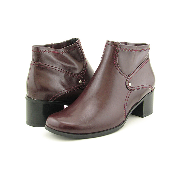 LIFE STRIDE Star Boots Ankle Shoes Burgundy Womens