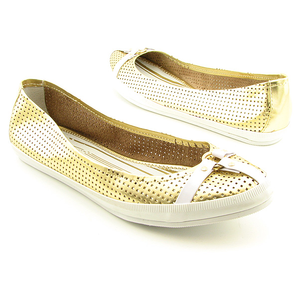 JESSICA-SIMPSON-Jinny-Flats-Shoes-Gold-Womens-44-9