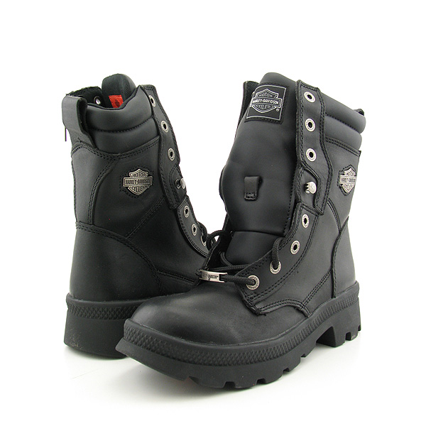 HARLEY DAVIDSON Triton Boots Motorcycle Shoes Black Mens