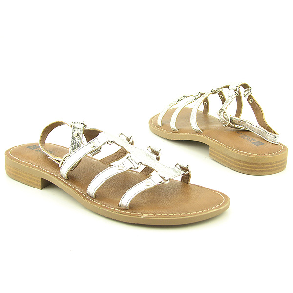 WHITE MOUNTAIN Rich Sandals Shoes Silver Womens - 24-4C-2038-1