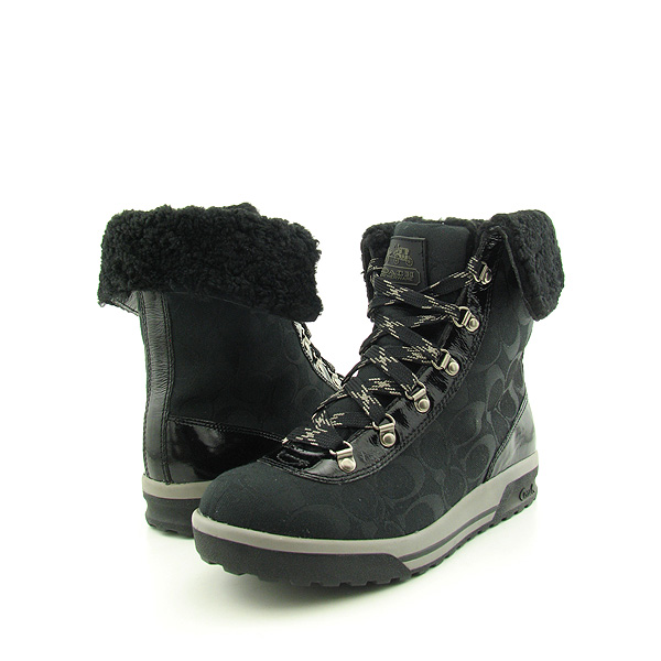 COACH Tailor Boots Winter Shoes Black Womens