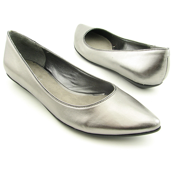 NINE WEST Naughty Flats Shoes Gray Womens