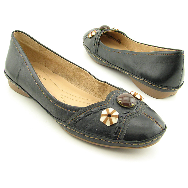 NATURALIZER-Quadra-Flats-Shoes-Black-Womens-25-6B-